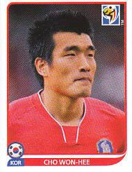 Cho Won-Hee South Korea samolepka Panini World Cup 2010 #155